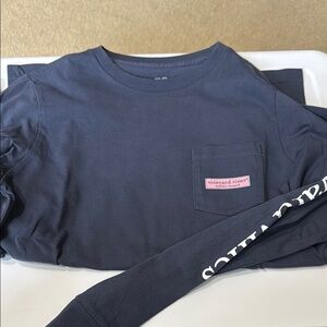 Boys Vineyard Vines Navy Long Sleeve Shirt